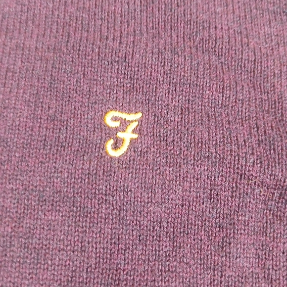 Farah Men's Deep Maroon Crewneck Sweater Size Medium - Picture 3 of 6